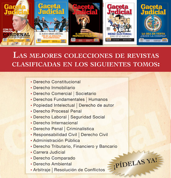 colecciones de revistas en gaceta judicial