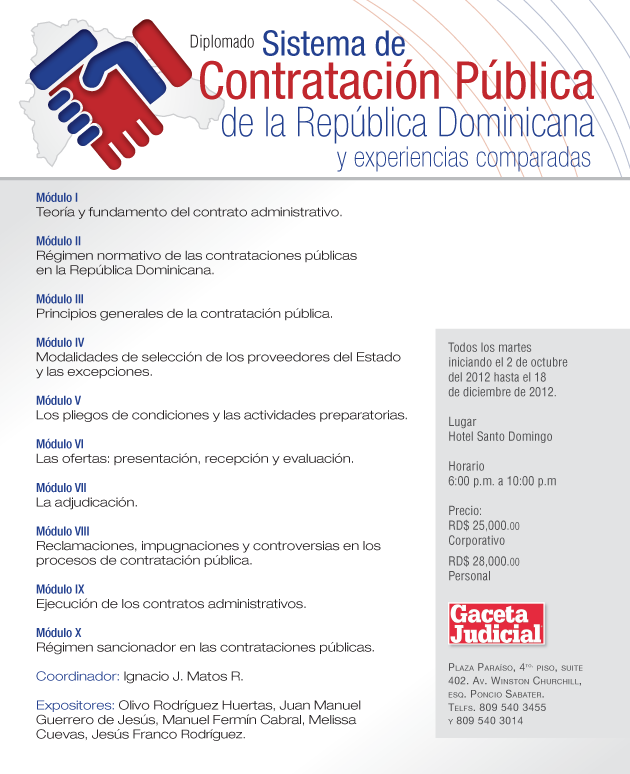 Diplomado de Contratación Pública de la República Dominicana y experiencias comparadas