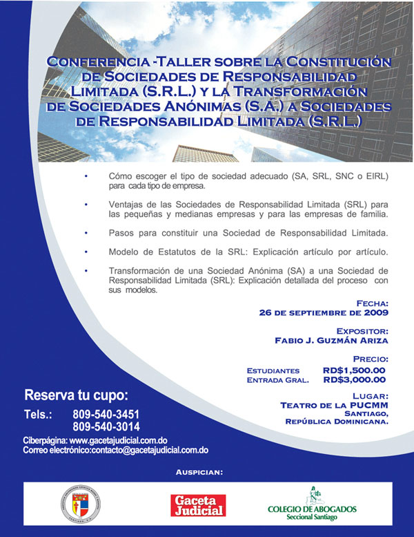 taller constitucion de sociedades de responsabilidad limitada