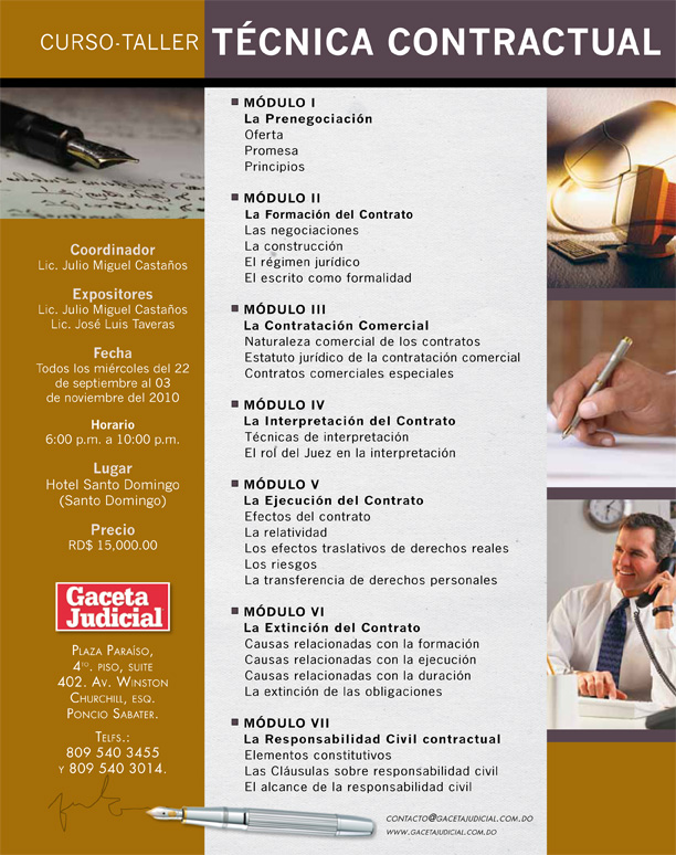 curso taller tecnica contractual