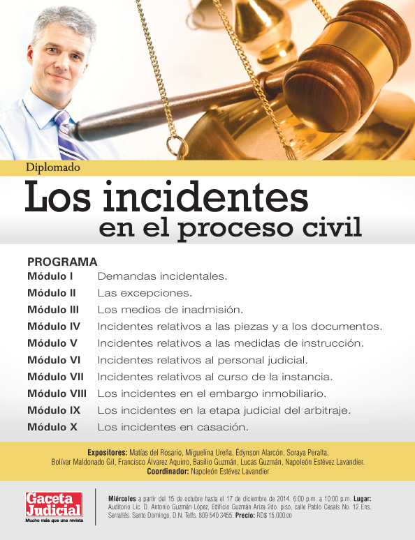 diplomado los incidentes en el proceso civil